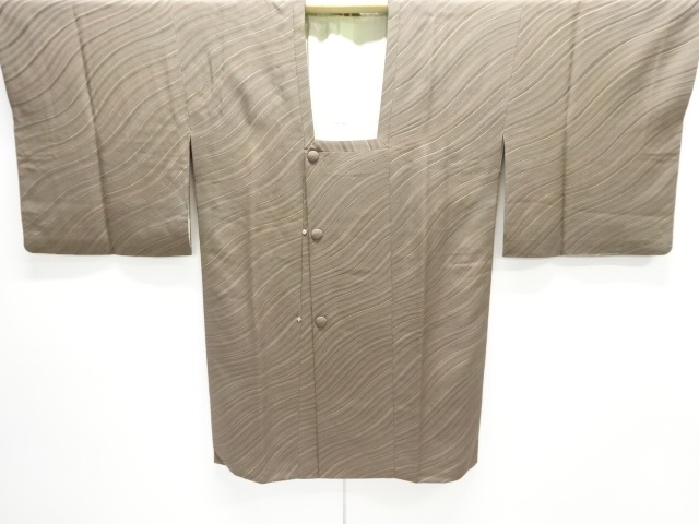 よろけ斜め縞模様ロング道行コート